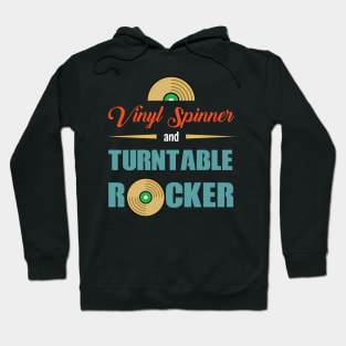 Record Collector and Vintage Vinyl Lover Turntable Music Hoodie